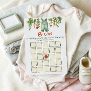 Little Sprout Clothesline Baby Shower Bingo Card