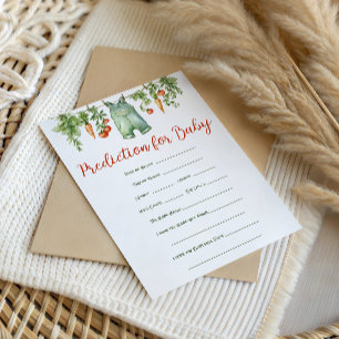 Little Sprout Clothesline Baby Shower Prediction Card