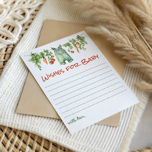 Little Sprout Clothesline Baby Shower Wishes Card