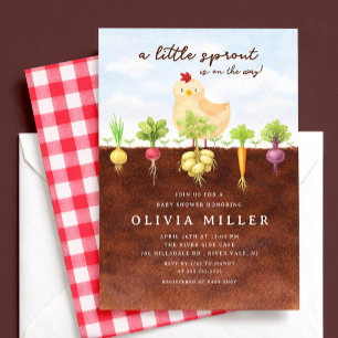 Little Sprout Garden Baby Shower Invitation