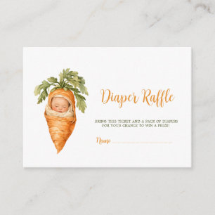 Little Sprout Locally Grown Carrot Diaper Raffle  Enclosure Card