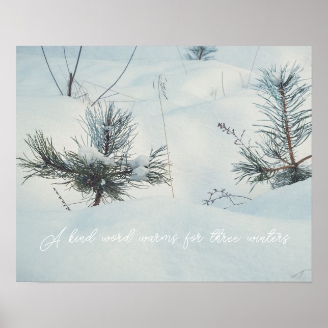 Little spruces under snow poster (Front)