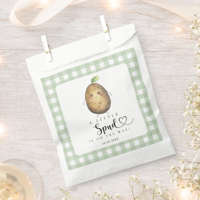 Little Spud Baby Shower Favour Bag (Clipped)