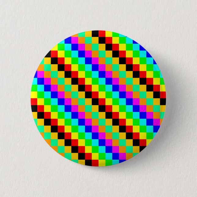 Little squares of colours 2 inch round button (Front)