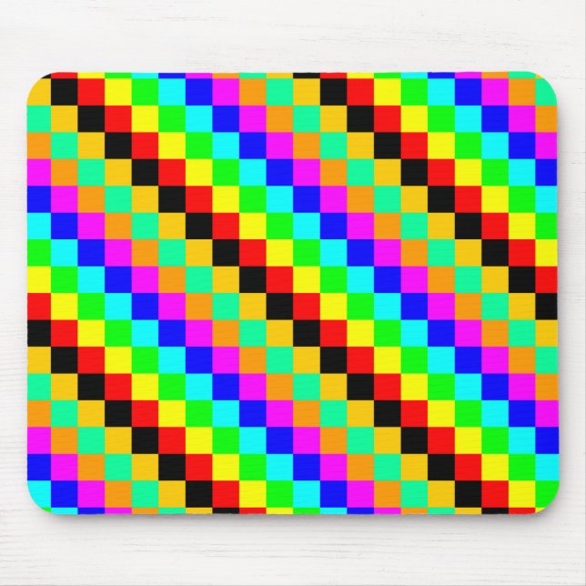 Little squares of colours mouse pad (Front)