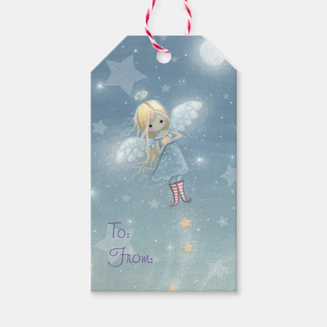 Little Star Angel Christmas Gift Tags (Front)