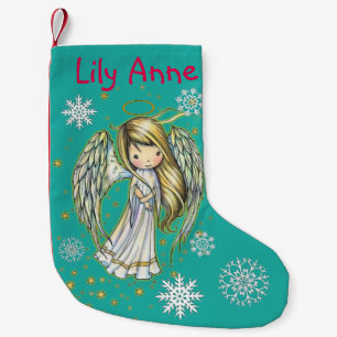 Little Star Angel Christmas Stocking Personalized
