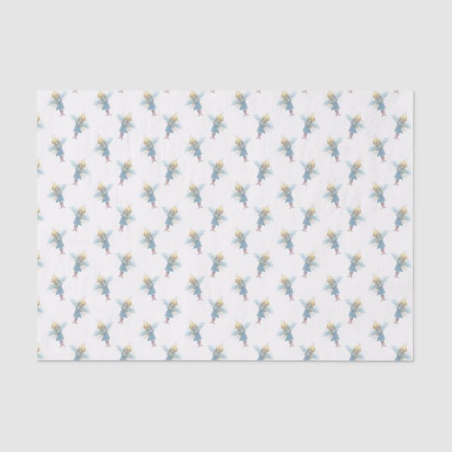 Little Star Angel Christmas Wrapping Tissue Paper (Front)