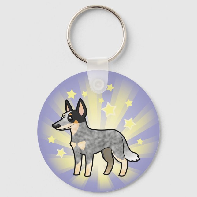 Little Star Australian Cattle Dog / Kelpie Keychain (Front)