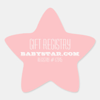 LITTLE STAR BABY SHOWER REGISTRY STICKER