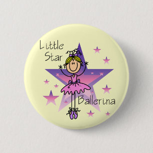 Little Star Ballerina - Blonde Hair 2 Inch Round Button