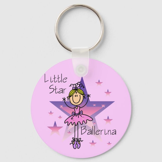 Little Star Ballerina - Blonde Hair Keychain (Front)