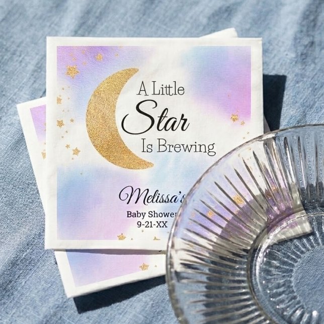 Little Star Brewing Dreamy Baby Shower Napkin (Little Star Brewing Dreamy Baby Shower Napkins)