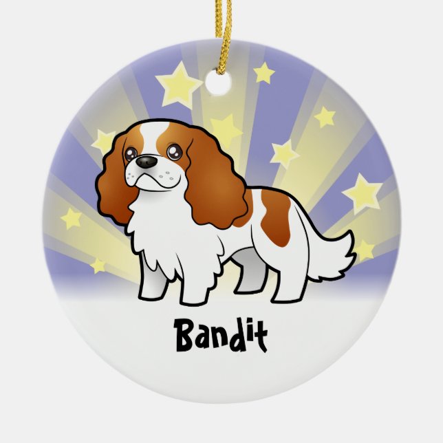 Little Star Cavalier King Charles Spaniel Ceramic Ornament (Front)