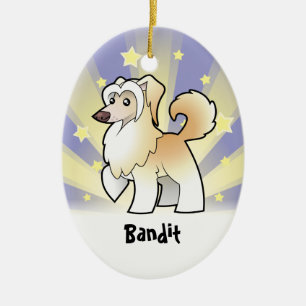 Little Star Chinese Crested (powderpuff) Ceramic Ornament