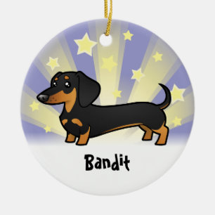 Little Star Dachshund (smooth coat) Ceramic Ornament