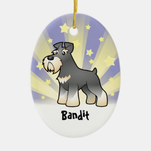 Little Star Giant/Standard/Miniature Schnauzer Ceramic Ornament