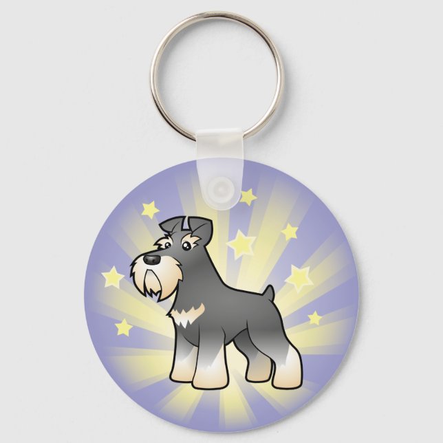 Little Star Giant/Standard/Miniature Schnauzer Keychain (Front)