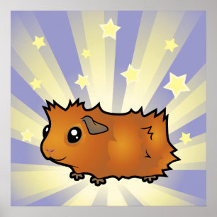 Little Star Guinea Pig (scruffy) Poster