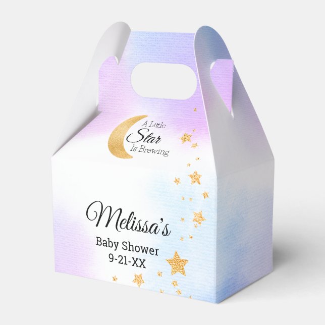 Little Star Is Brewing Celestial  Favor Box (Front Side)