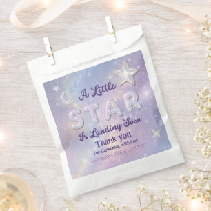 Little Star Is Landing Soon Celestial Baby Shower Favour Bag