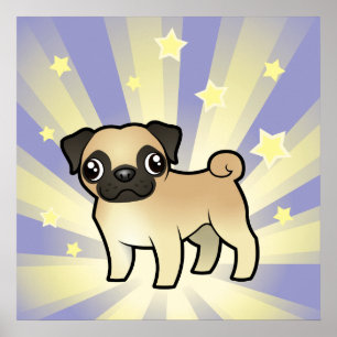 Little Star Pug Poster