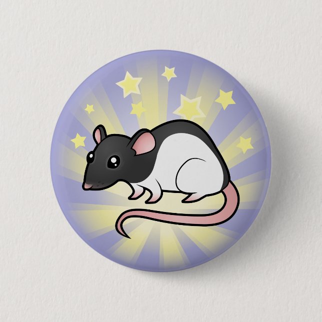 Little Star Rat 2 Inch Round Button (Front)