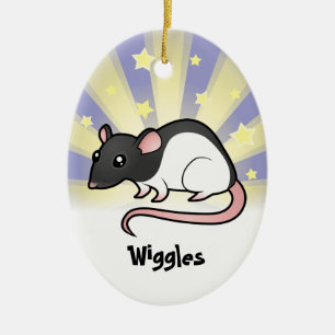 Little Star Rat (add your pets name) Ceramic Ornament