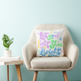 Little Star Shine Message for Happy Kids Throw Pillow
