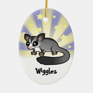 Little Star Sugar Glider (add your pets name) Ceramic Ornament