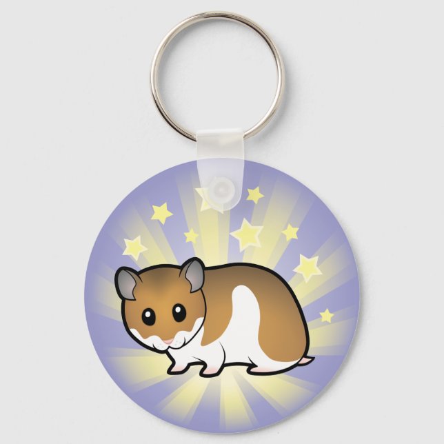Little Star Syrian Hamster Keychain (Front)