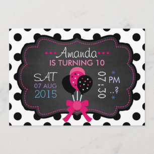 Little Starlet Chalkboard Invitation