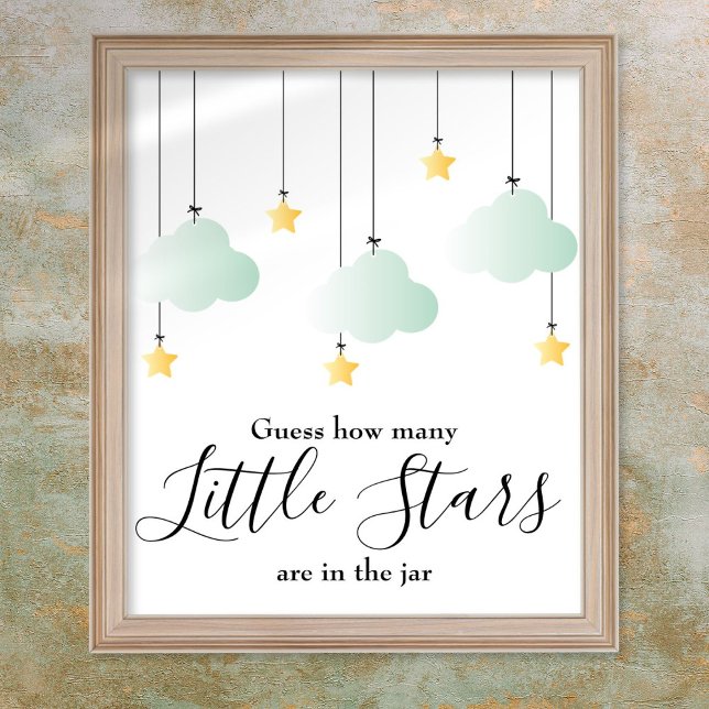 Little Stars Baby Shower Game Sign (Little Stars Baby Shower Game Sign)