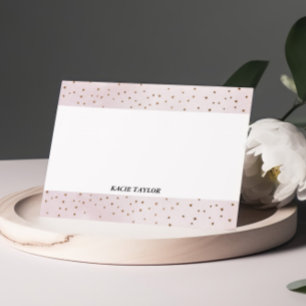 Little Stars Beige Personalized Note Cards
