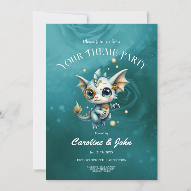 Little Steam Dragon – Professional Chaos Engineer. Invitation (Front)