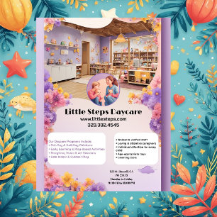 Little Steps Daycare Company Logo Modern Customize Flyer