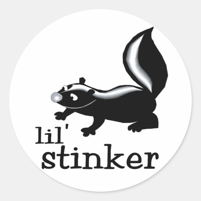 Little Stinker Classic Round Sticker (Front)