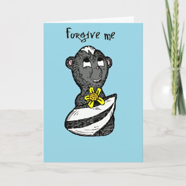 Little Stinker Skunk Je suis désolé Carte de voeux (Devant)