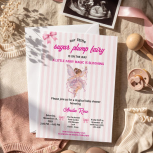  Little Sugar Plum Fairy Is on the Way Baby Shower Invitation