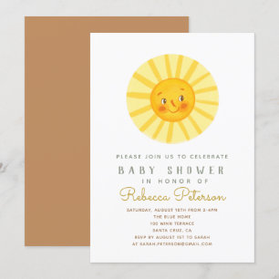 Little Sun Baby Shower Invitation