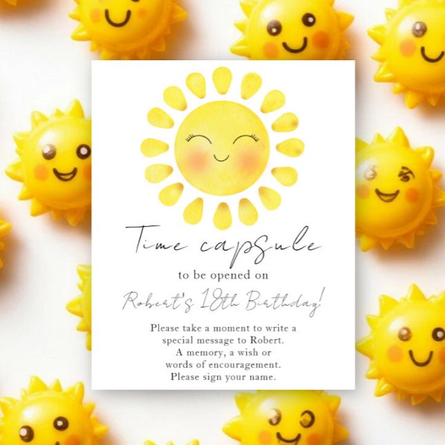 Little Sun Time Capsule 1st birthday Poster (Creator Uploaded)