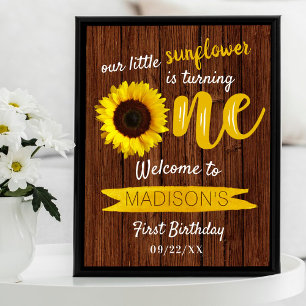 Little Sunflower 1ère Affiche de bienvenue d'anniv