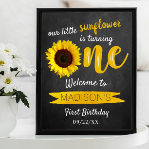 Little Sunflower 1ère Affiche de bienvenue d'anniv