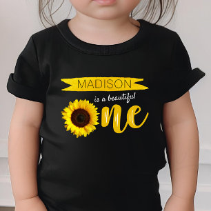 Little Sunflower 1st Birthday Baby T-Shirt