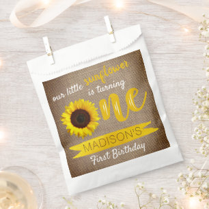 Little Sunflower 1st Birthday Party Favour Bag