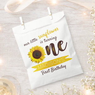 Little Sunflower 1st Birthday Party Favour Bag