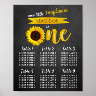 Little Sunflower 1st Birthday Seating Chart