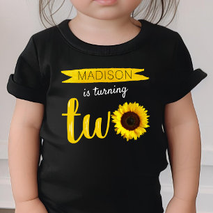 Little Sunflower 2nd Birthday Toddler T-shirt