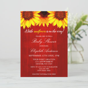 Little Sunflower Baby Shower Invitation