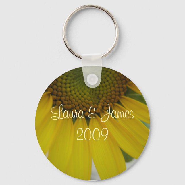 Little Sunflower Wedding Keychain (Front)